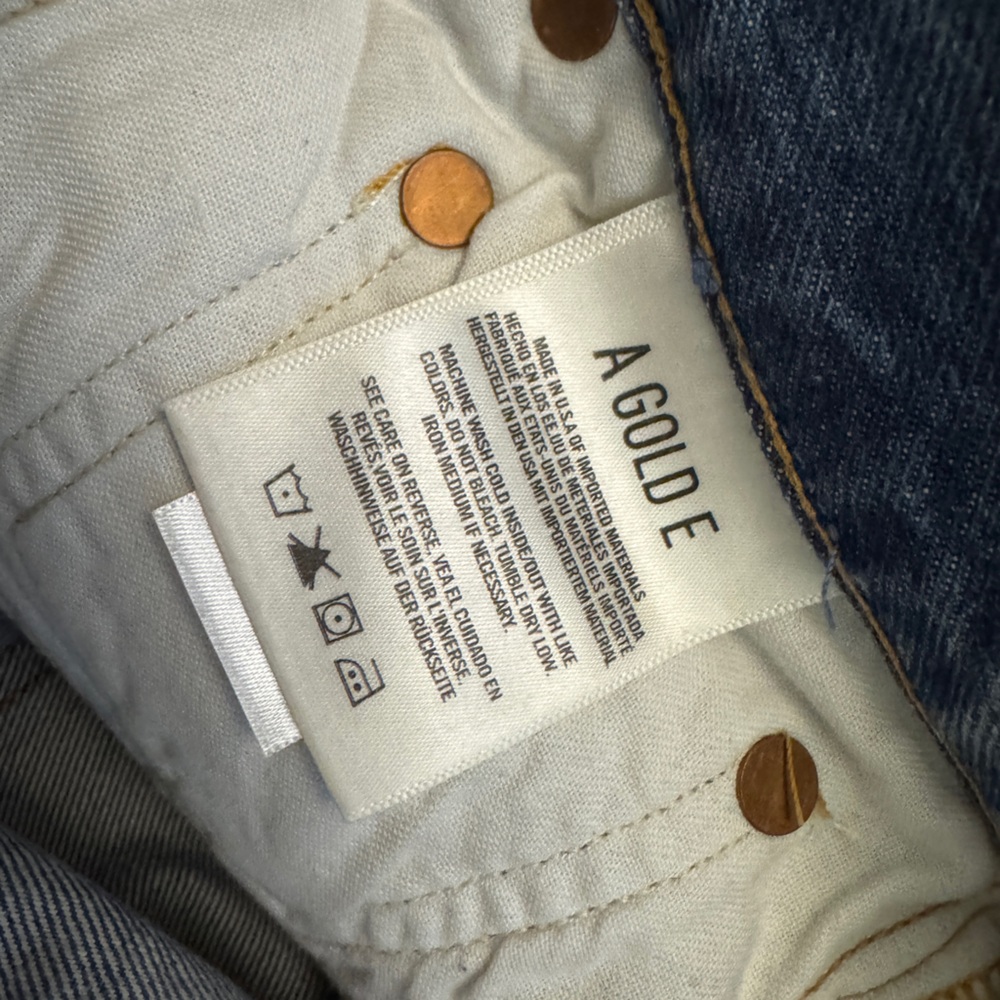 Agolde Riley High Rise Straight Crop Denim Jeans 27 - Picture 9 of 13